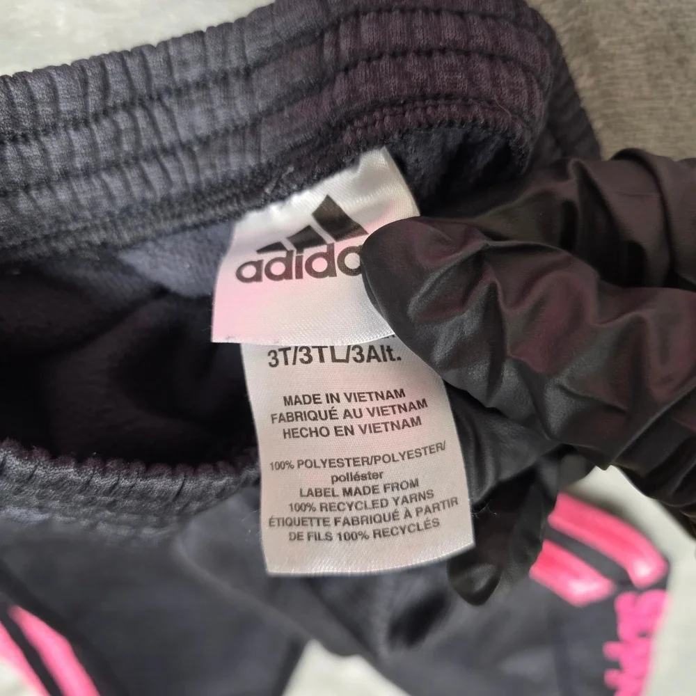 Adidas Toddler Girls 2PC Tracksuit Hoodie Jogger Set 3T Pink‎